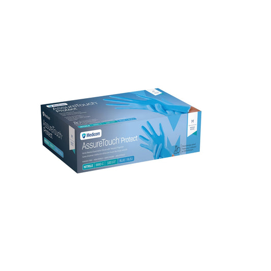 Glove exam nitrile AssureTouch Protect non sterile powder free
