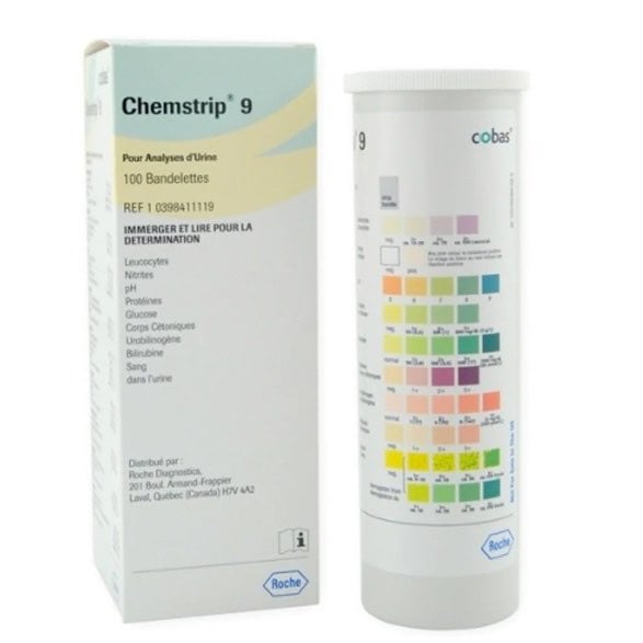 Chemstrip 9 urine test strips