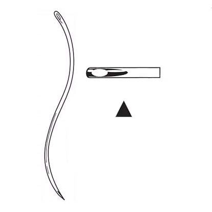 Suture needle post-mortem serpentine regular eye