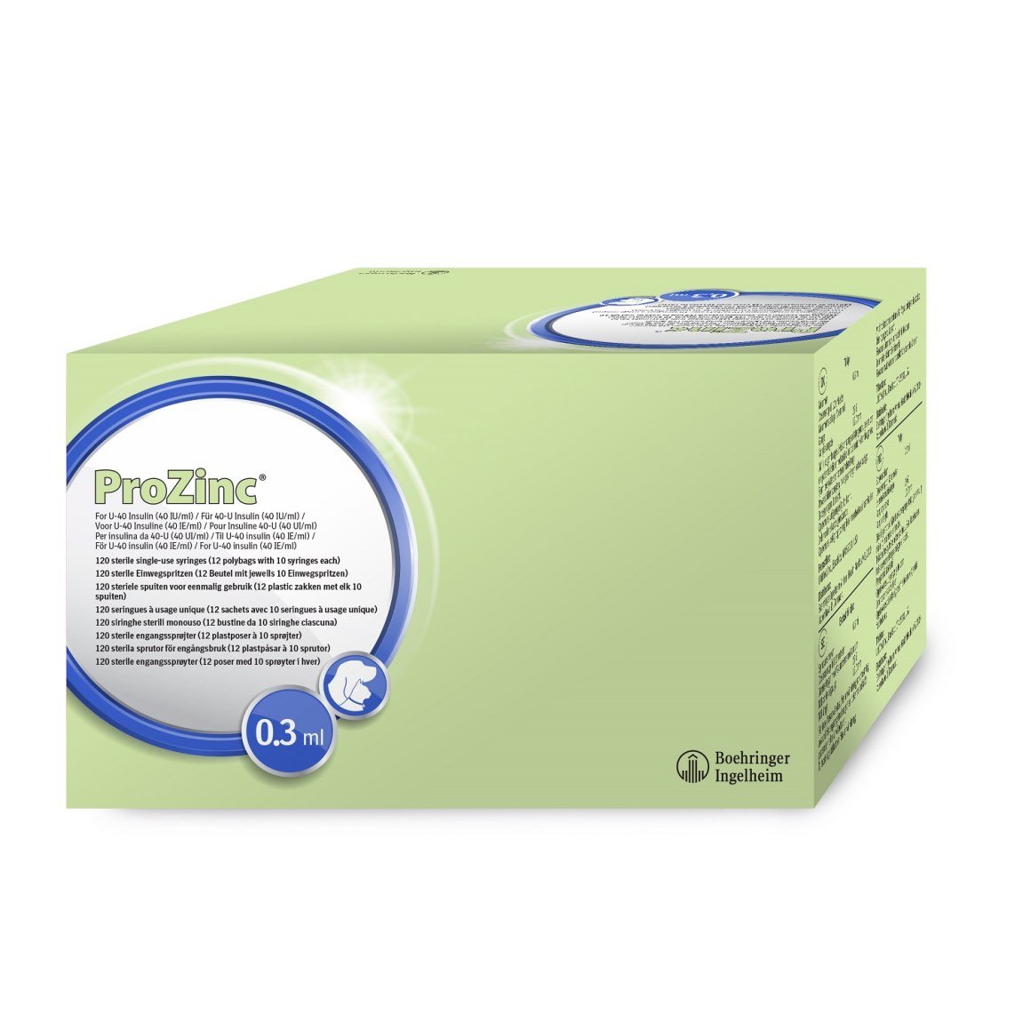 Insulin syringe veterinary ProZinc 40 IU 0,3 cc