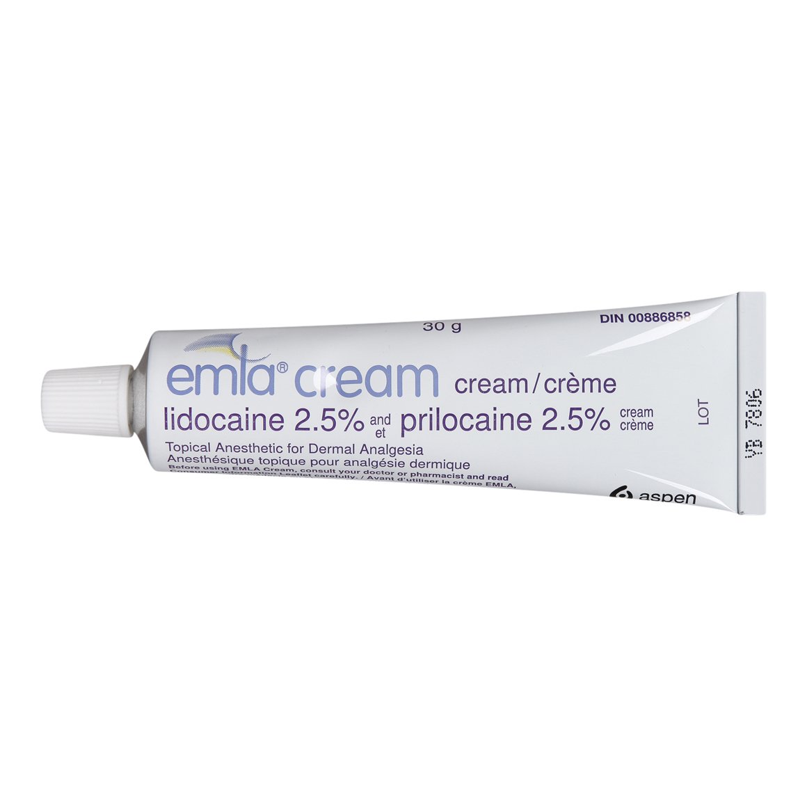 EMLA Lidocaine 2.5% + Prilocaine 2.5% Topical Anesthetic Cream, 30