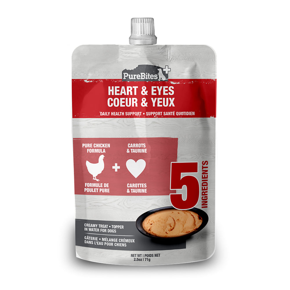 PureBites+ Heart & Eyes Creamy Dog Treat