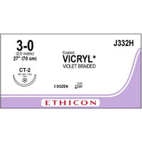 Vicryl coated suture 3/0 with 1/2 circle needle (70 cm)