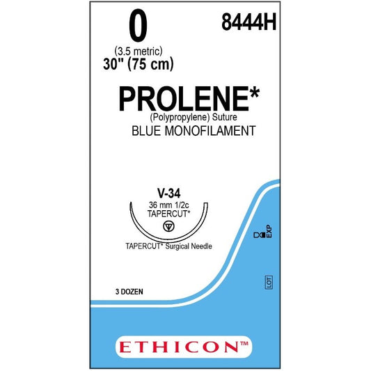 Prolene suture 0 with 1/2 circle needle (75 cm)