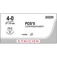 PDS II suture 4/0 undyed with 3/8 circle needle (70 cm)