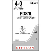 PDS II suture 4/0 with 1/2 circle needle (70 cm)