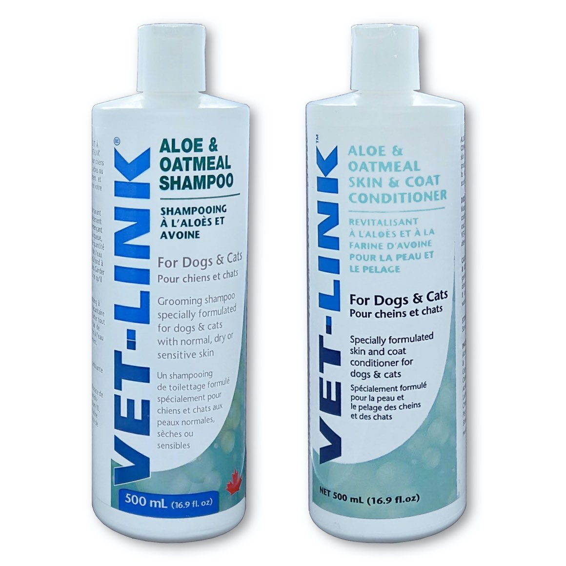 Vet-Link aloe and oatmeal shampoo and conditioner