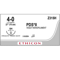 PDS II suture 4/0 with 1/2 circle needle (70 cm)