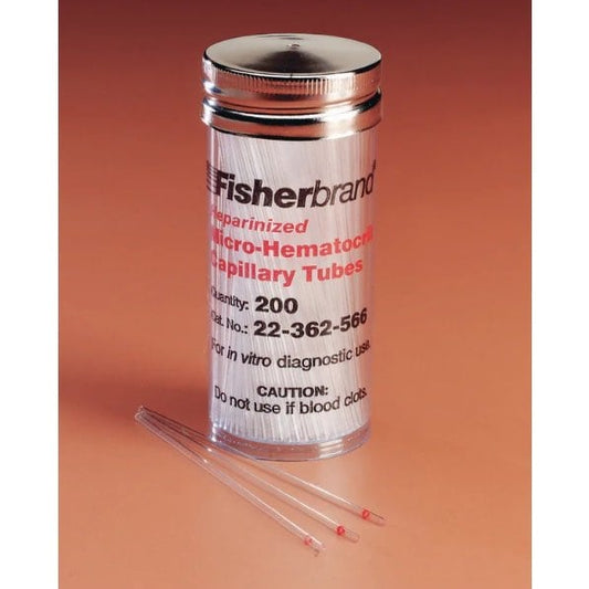Heparinized microhematocrit capillary tubes