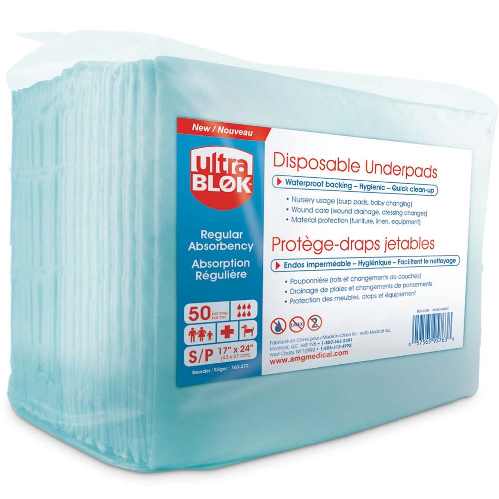 Disposable underpads for regular absorbency