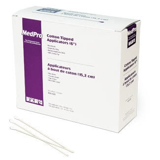 Wood stick tipped applicators