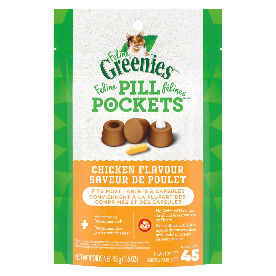 Pill Pockets capsules or tablets for cats