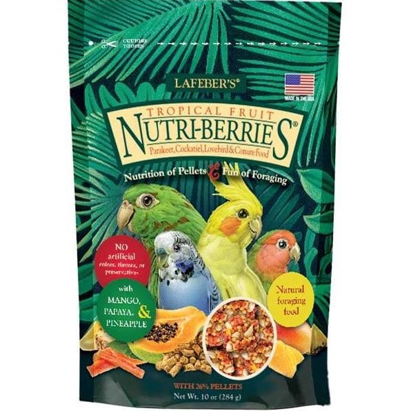 Nutri-Berries Tropical Fruits for parakeets, cockatiel, lovebirds and conures