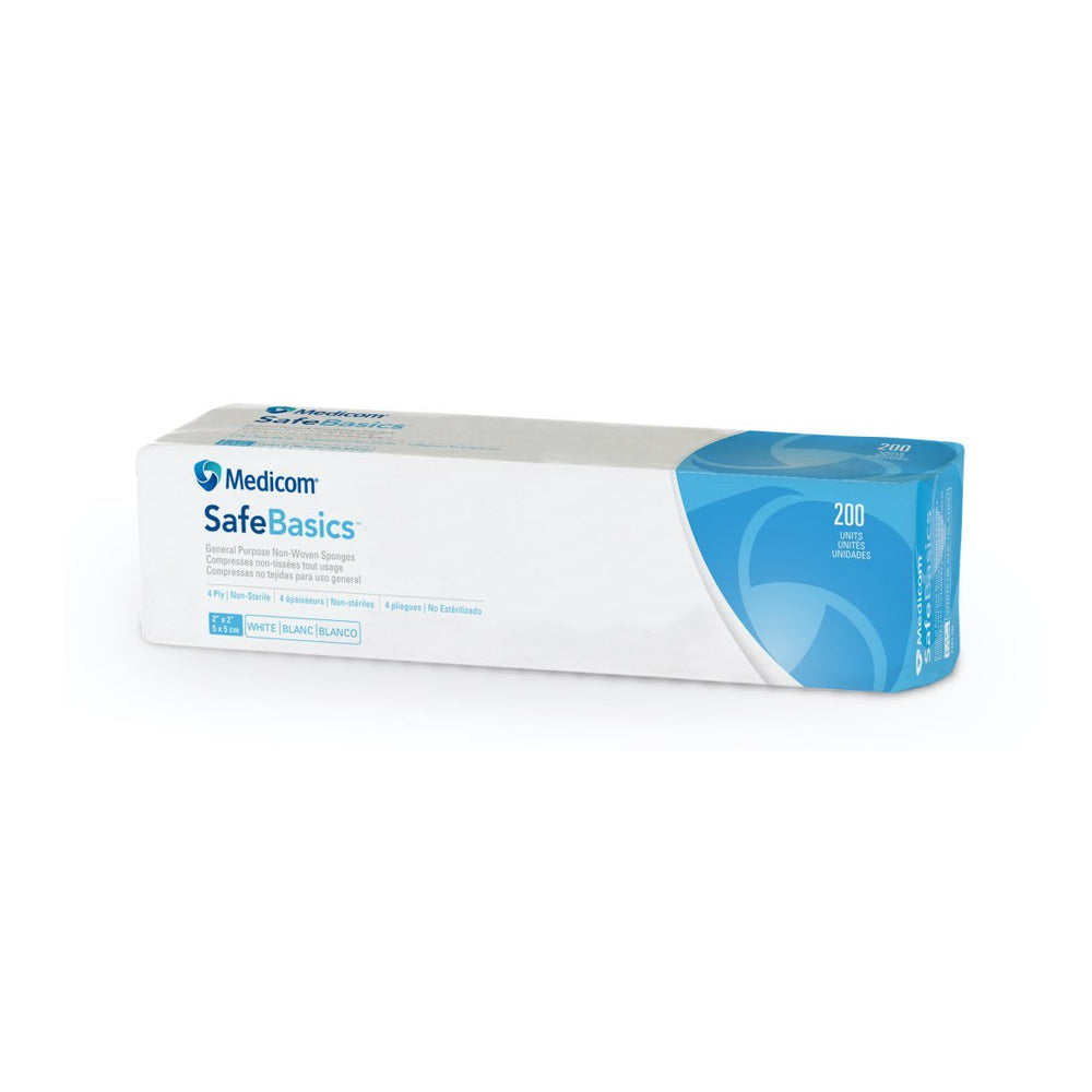 Gauze sponge SafeBasics non woven non sterile 4 ply