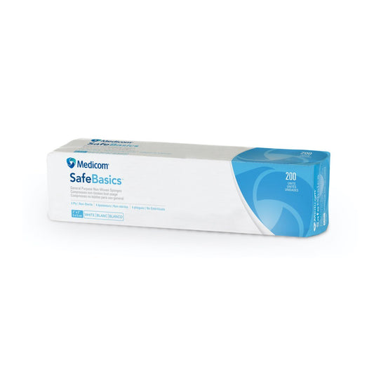 Gauze sponge SafeBasics non woven non sterile 4 ply