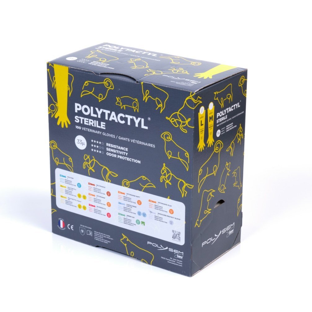Veterinary gloves Polytactyl sterile