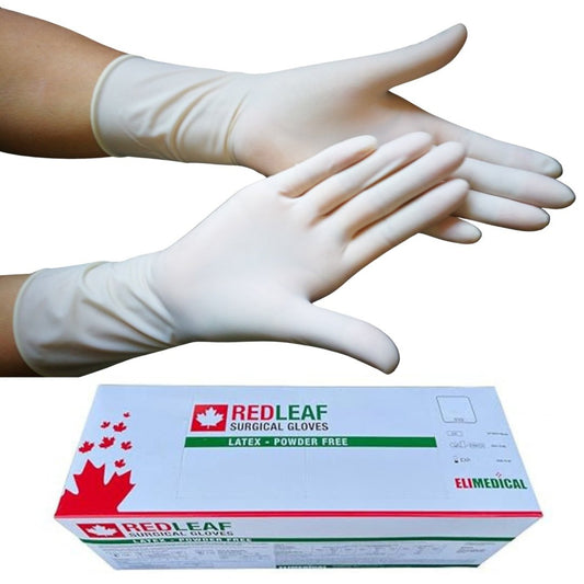 Glove surgical latex Redleaf slightly powdered