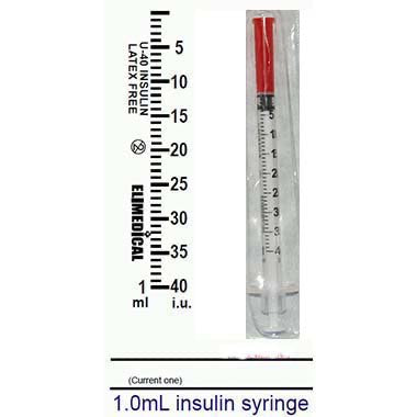 Insulin syringes 40 IU 1 ml