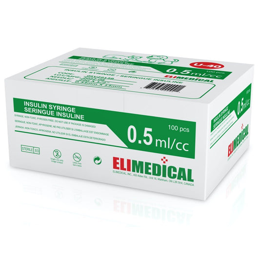 Insulin syringe veterinary 40 IU half-unit 0,5 cc