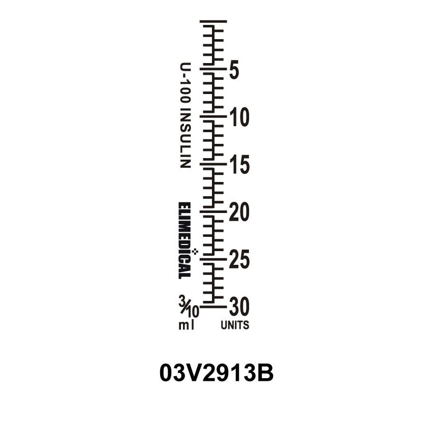 Insulin syringe veterinary  100 IU half-unit 0,3 cc