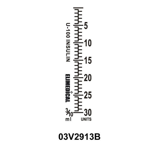 Insulin syringe veterinary  100 IU half-unit 0,3 cc