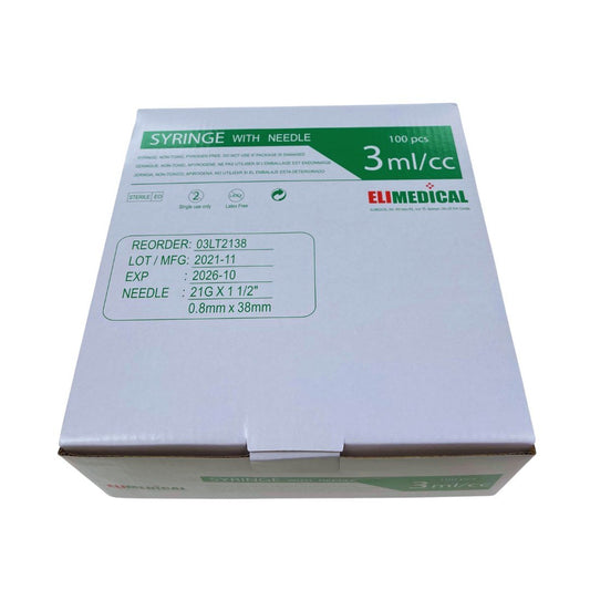 Syringes 3 ml with LL needle softpack