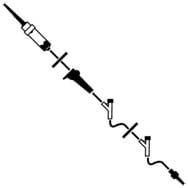 IV infusion set 10 drops 2 ports LL