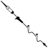 IV infusion set 60 drops 2 ports LL