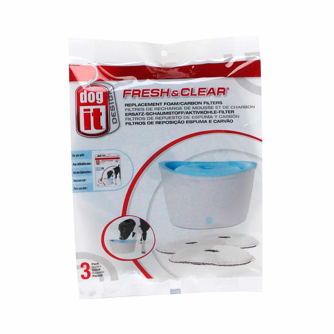 Drinking fountain remplacement foam/carbon filters