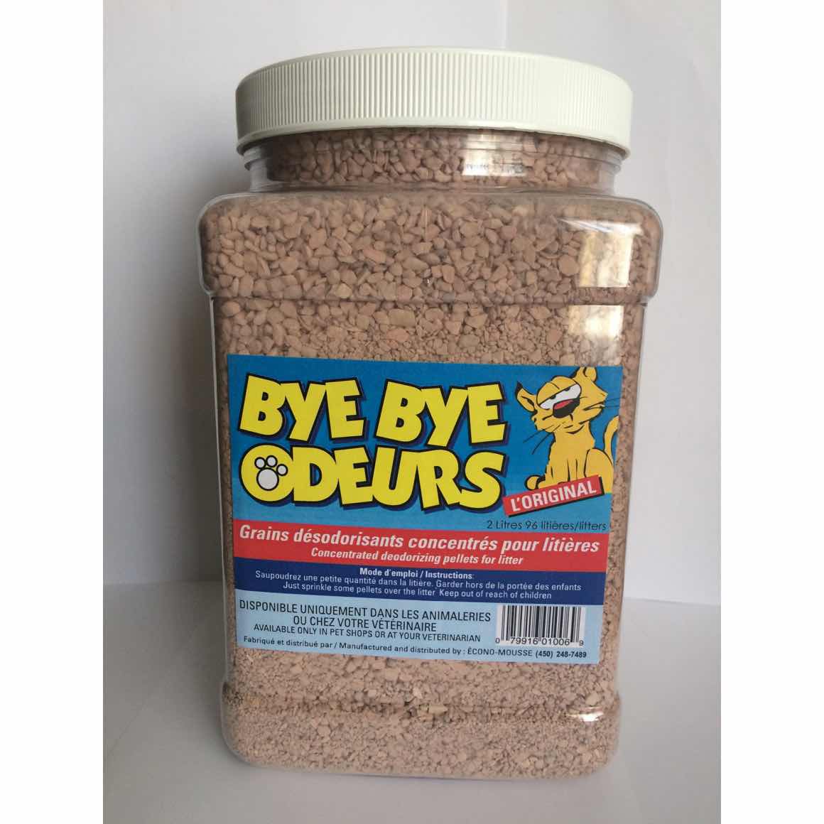 Deodorizing pellets Bye Bye Odeurs l'Original for litters