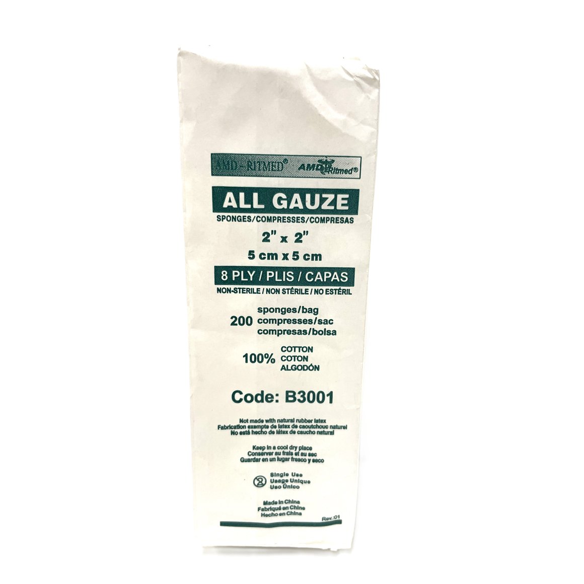 Gauze sponge woven non sterile 8 ply