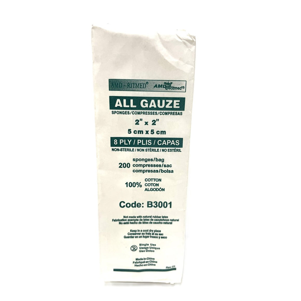 Gauze sponge woven non sterile 8 ply