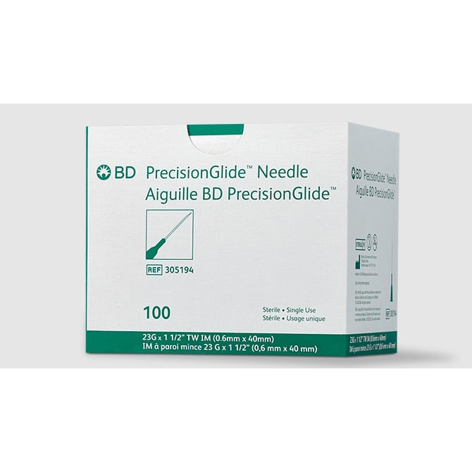 PrecisionGlide Regular Bevel Needle with Thin Wall