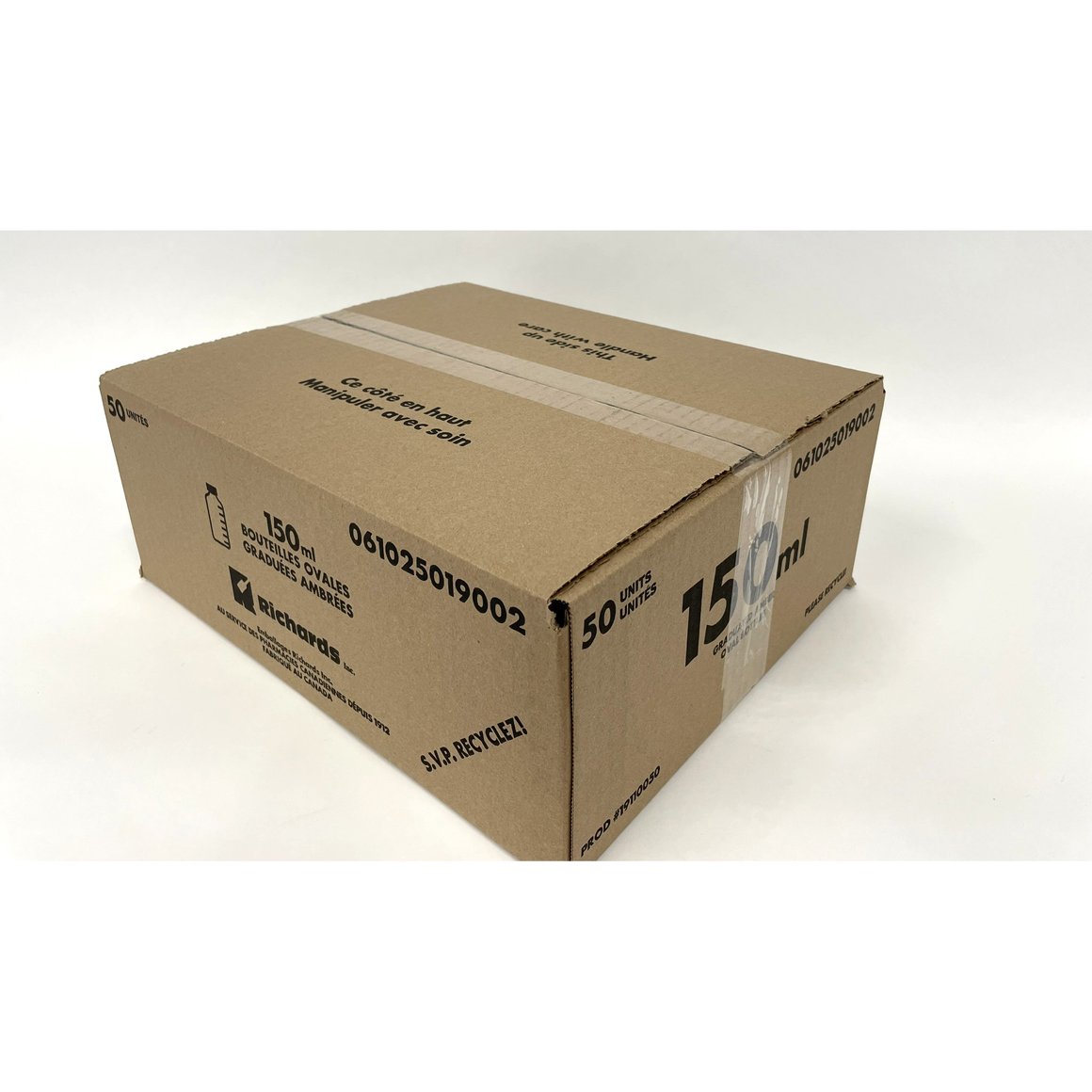 Bottle Amber Plastic Graduated with Regular Cap