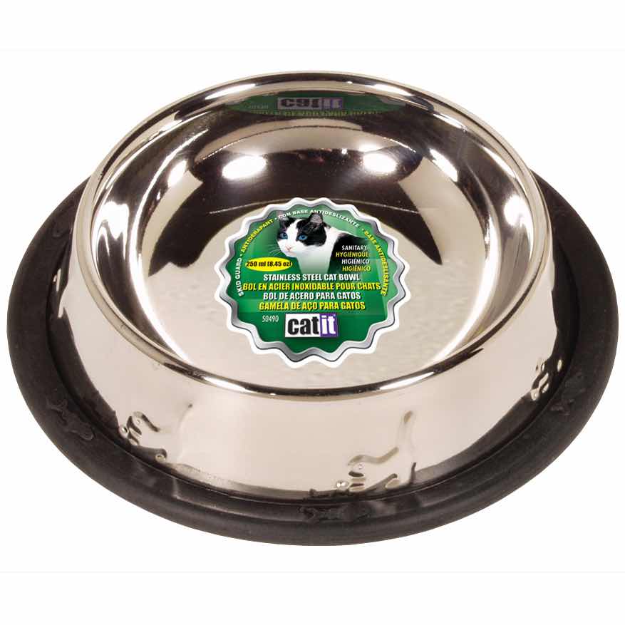 Non-spill cat dish