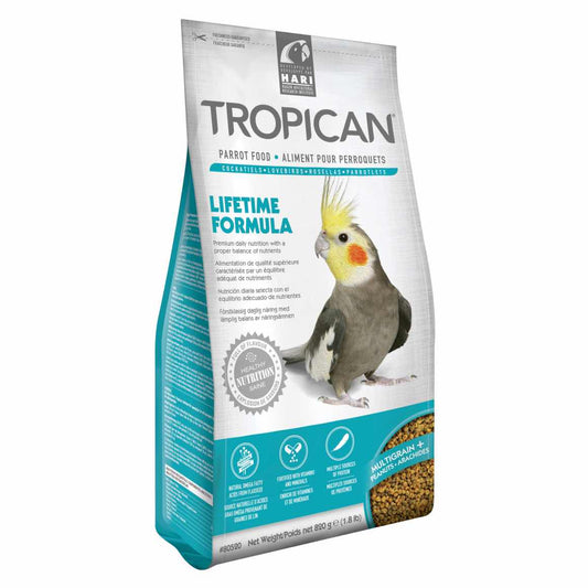 Tropican lifetime formula small parrot food