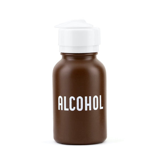 Plastic alcohol dispensing bottle