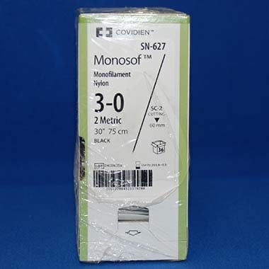 Monosof suture 3/0 with straight needle