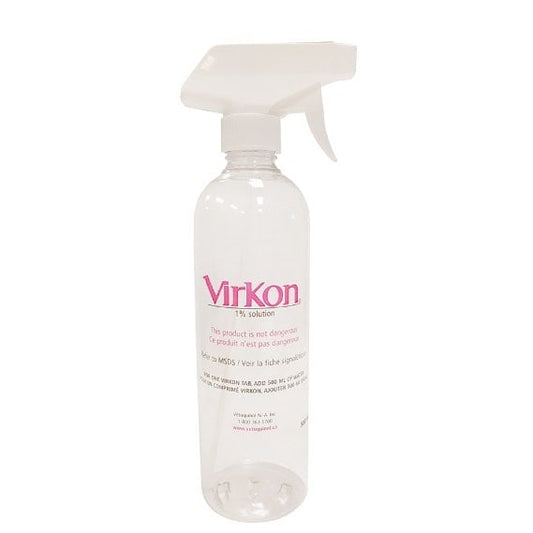 Spray bottle for the Virkon solution
