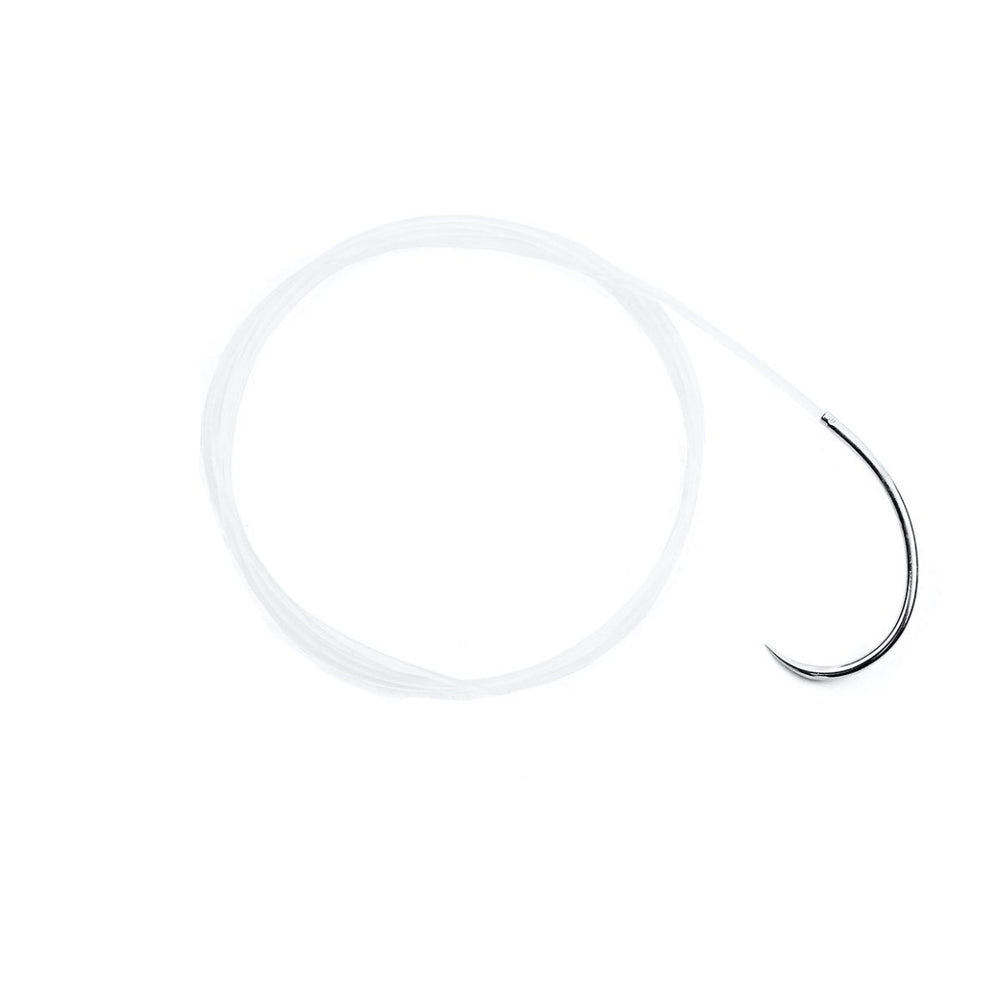 Cruciate double suture with needle