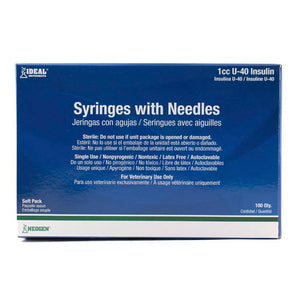 Insulin syringe veterinary Ideal 40 IU 1 cc