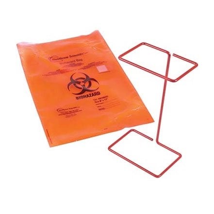 Biohazardous disposal bag holder