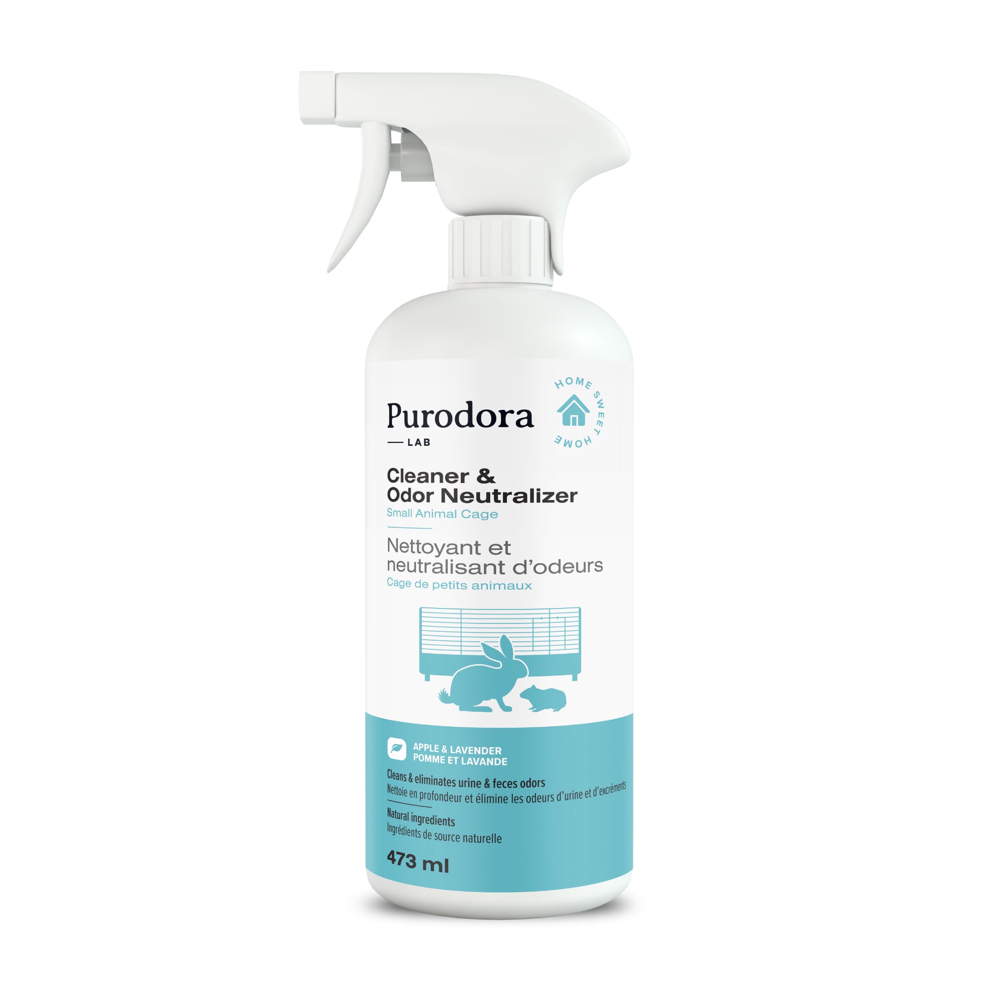 Cage cleaner & odor neutralizer for small animals