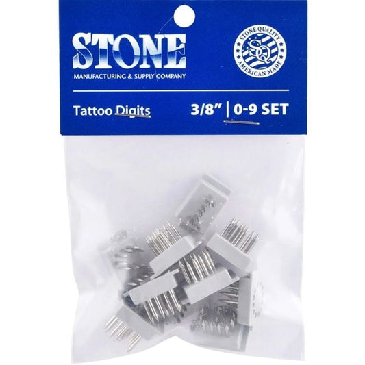 Digits tattoo set 0-9
