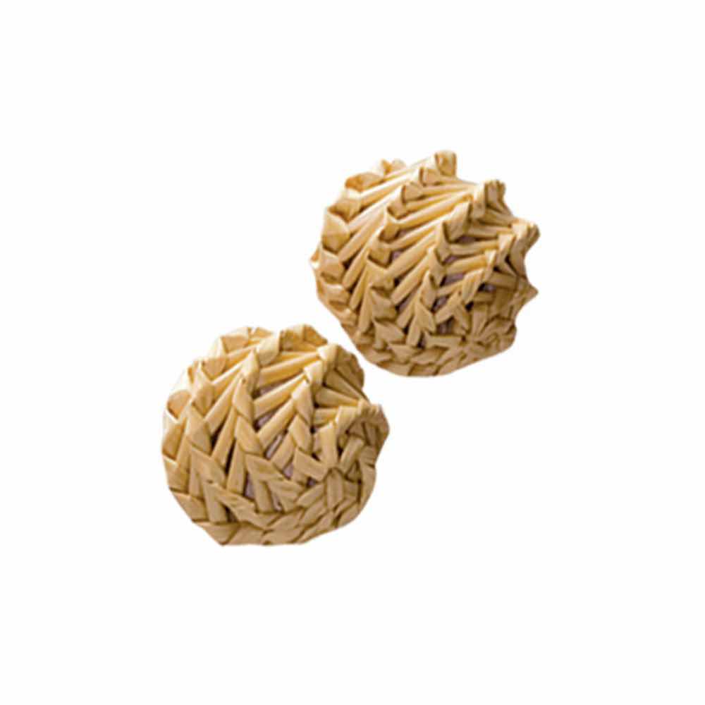 Naturals straw ball duo cat toy