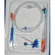 Long term veinous catheterization kit - guidewire double lumen