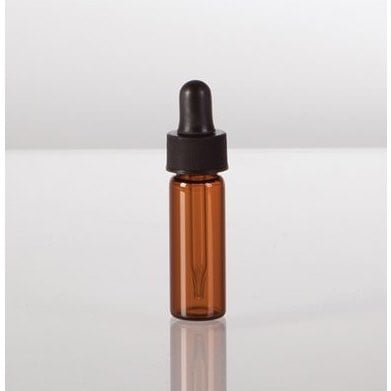 Glass bottle with glass dropper