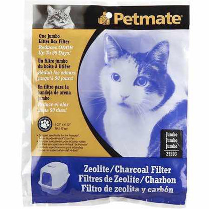 Hooded litter pan filter
