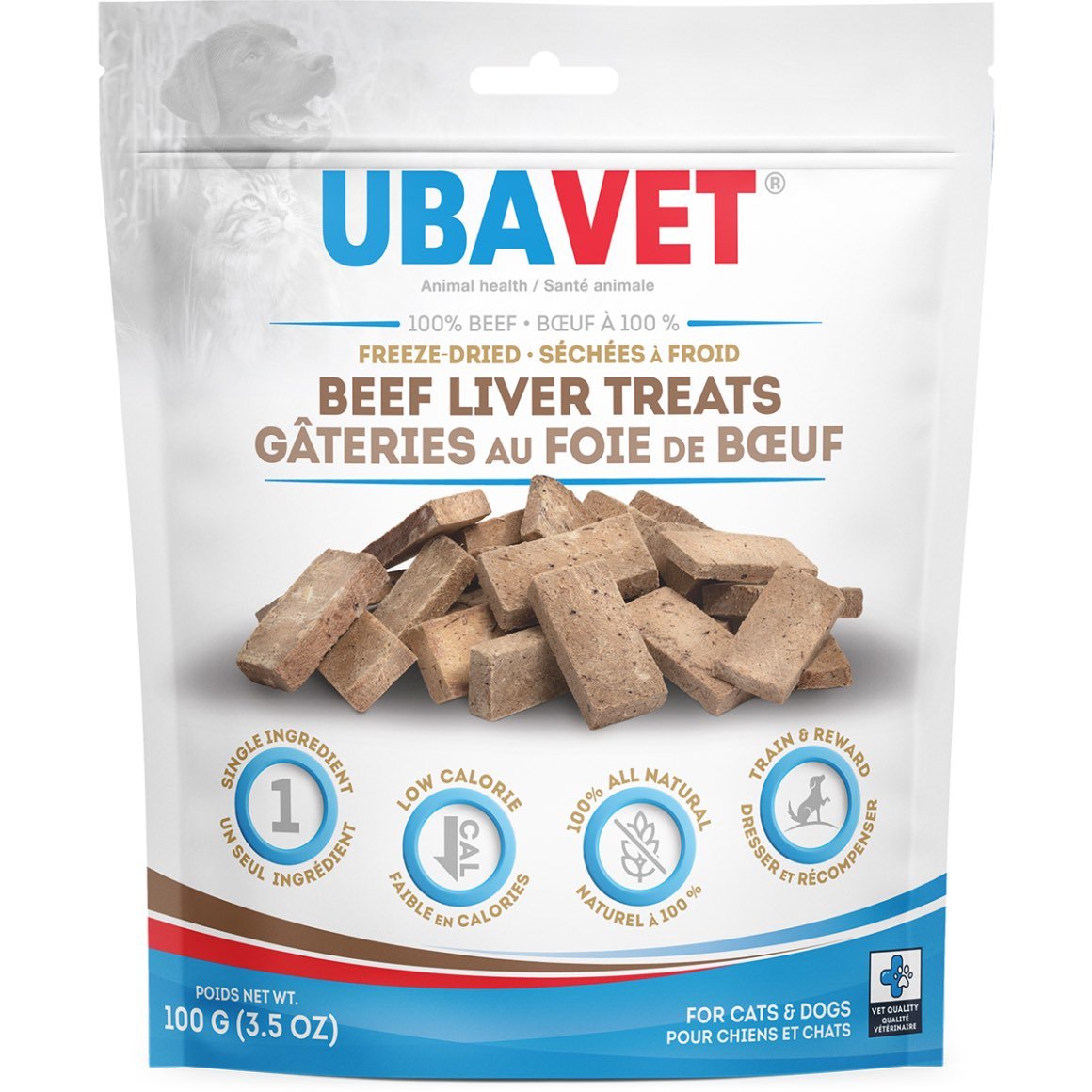 Freeze dried beef liver treats