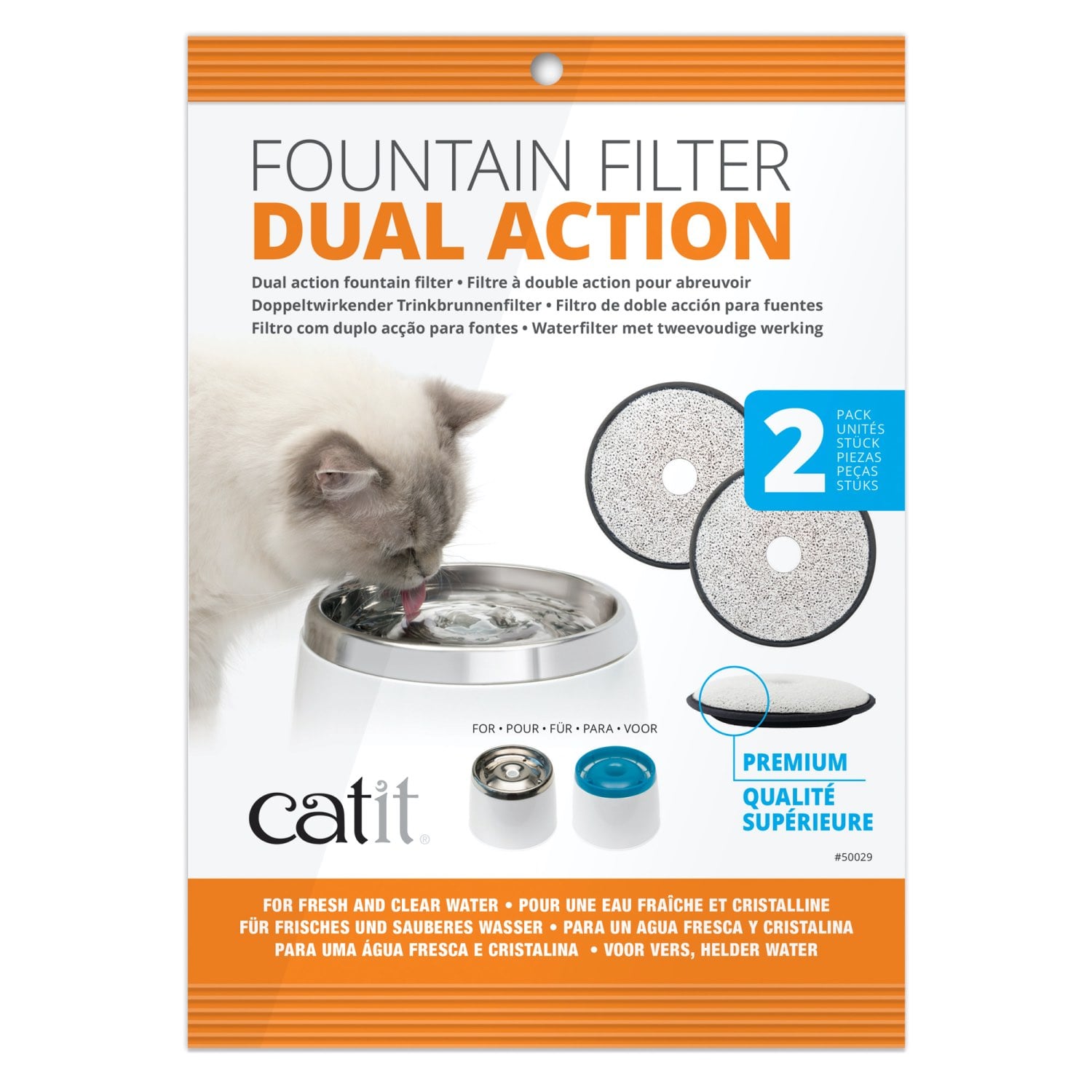 Premium Dual Action filter for Drinking fountain Fresh & Clear